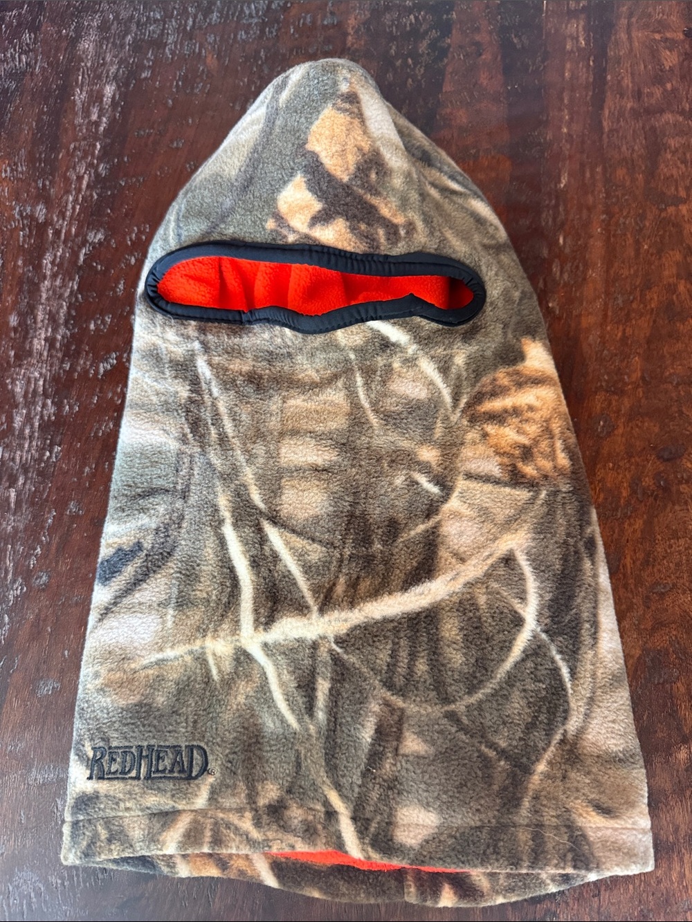 RedHead Camo Balaclava with Blaze Orange Lining